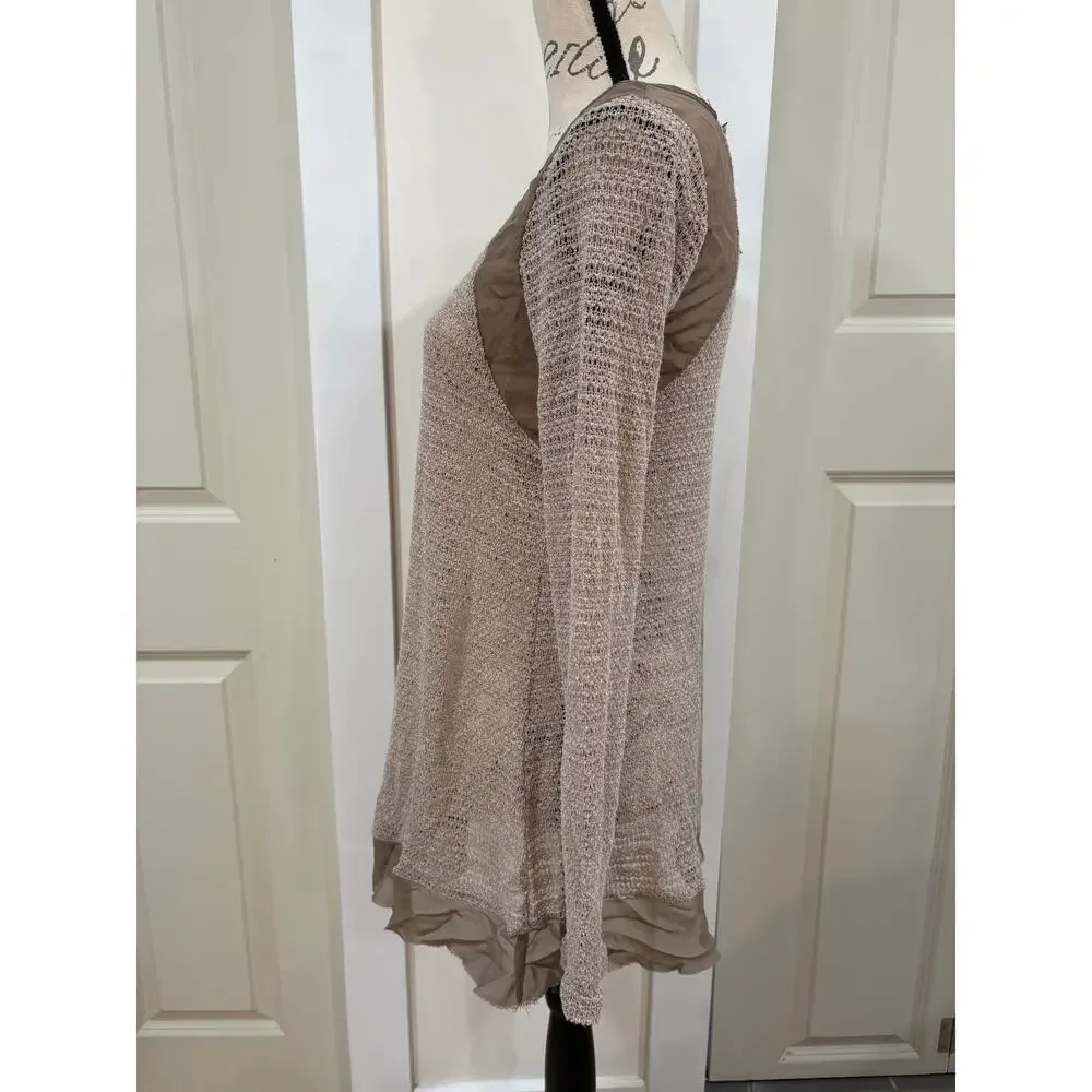 NWT BKE The Buckle Sheer Tan Sweater Size Small